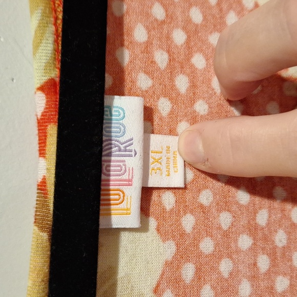 LuLaRoe 3x but fits 2x Better Maxi Dress Red Blue Floral - Picture 4 of 4